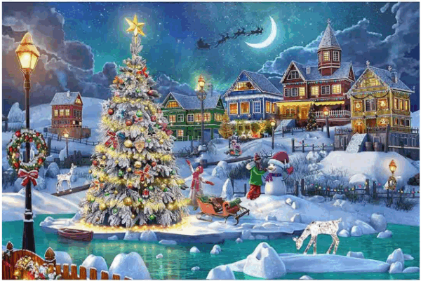 1000-Piece Christmas and Thanksgiving Holiday Jigsaw Puzzle