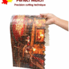 Christmas Tree and Fireplace Jigsaw Puzzle – 1000 Pieces Holiday Puzzle for Adults