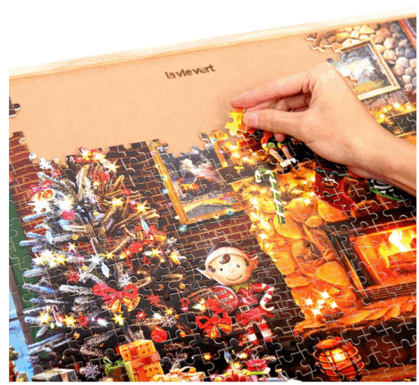 Christmas Tree and Fireplace Jigsaw Puzzle – 1000 Pieces Holiday Puzzle for Adults