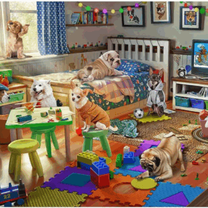 Christmas Tree and Fireplace Jigsaw Puzzle – 1000 Pieces Holiday Puzzle for Adults