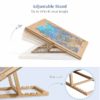 Tilt‑Adjustable Wooden Jigsaw Puzzle Table for 1,500‑Piece Puzzles – Portable Puzzle Board with Drawers, Recessed Sorting Trays & Removable Cover